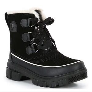 Sorel Black Snow Boots with Rugged Soles
